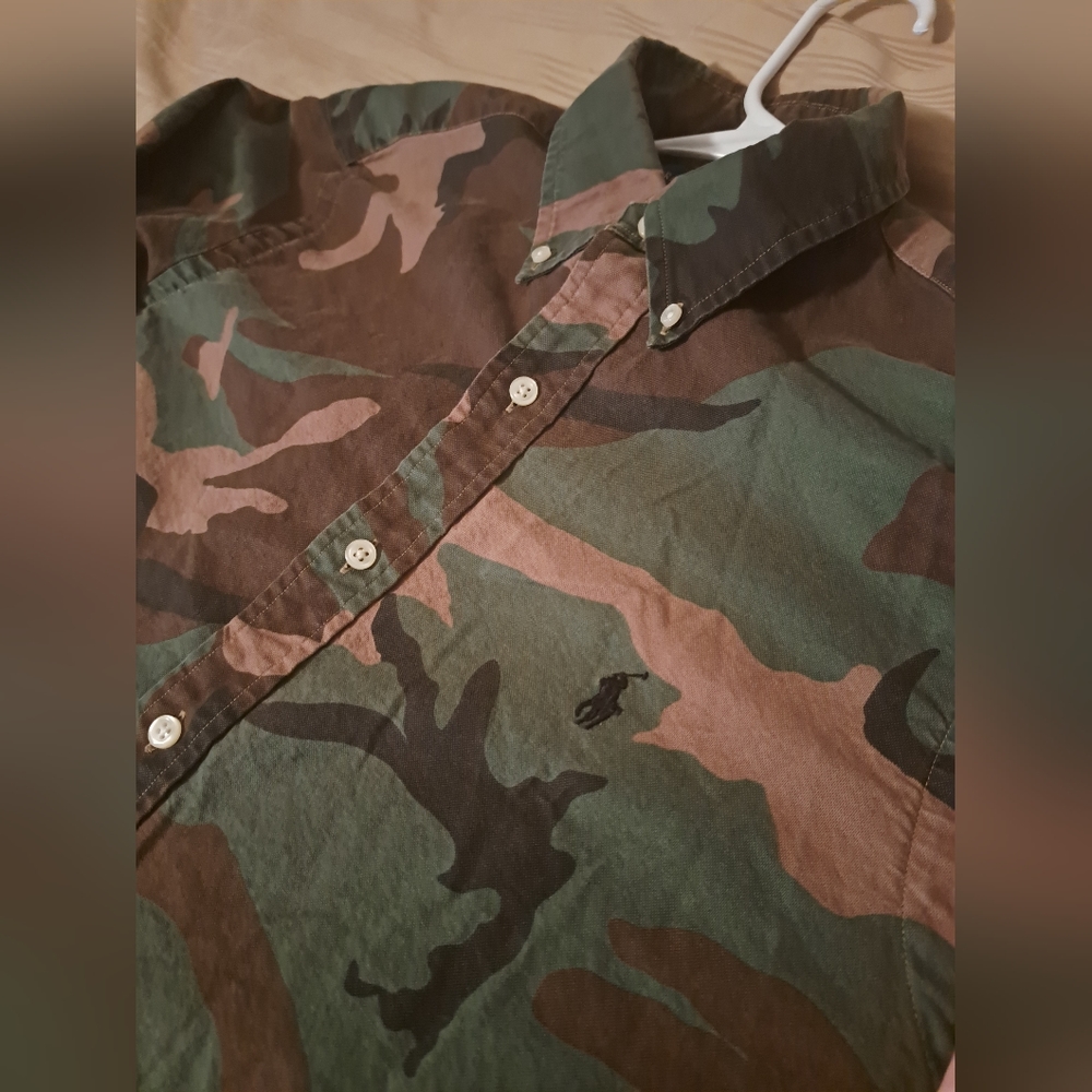 Ralph lauren polo camo long sleeve button up
